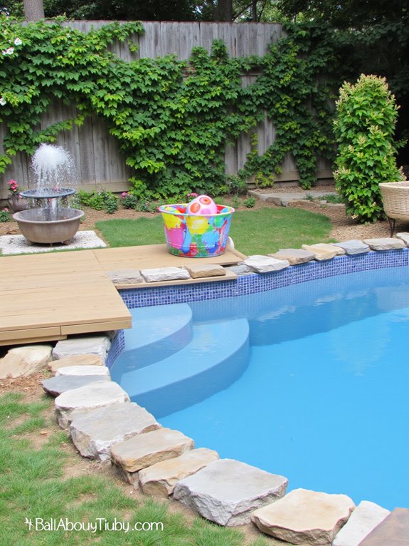 18 Inviting Sunken Above Ground Pool Ideas That Blend In family friendly sunken pool features