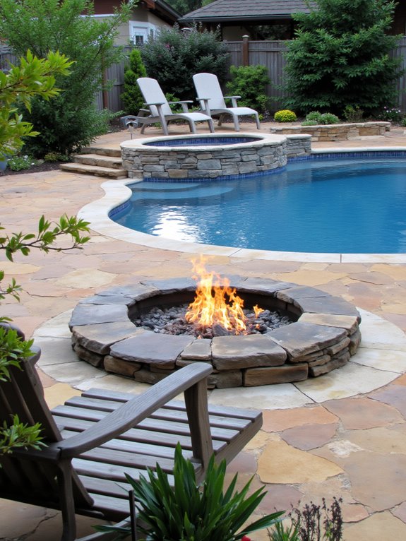 22 Fresh Raised Pool Ideas That Add Visual Interest fire and water harmony