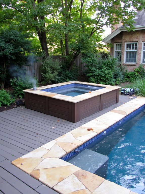 25 Creative Semi Inground Pool Installation Ideas to Plan Ahead hot tub pool enhancement