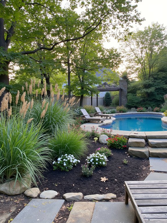 21 Gorgeous Semi Inground Pool Designs That Elevate Any Yard inviting outdoor pool atmosphere