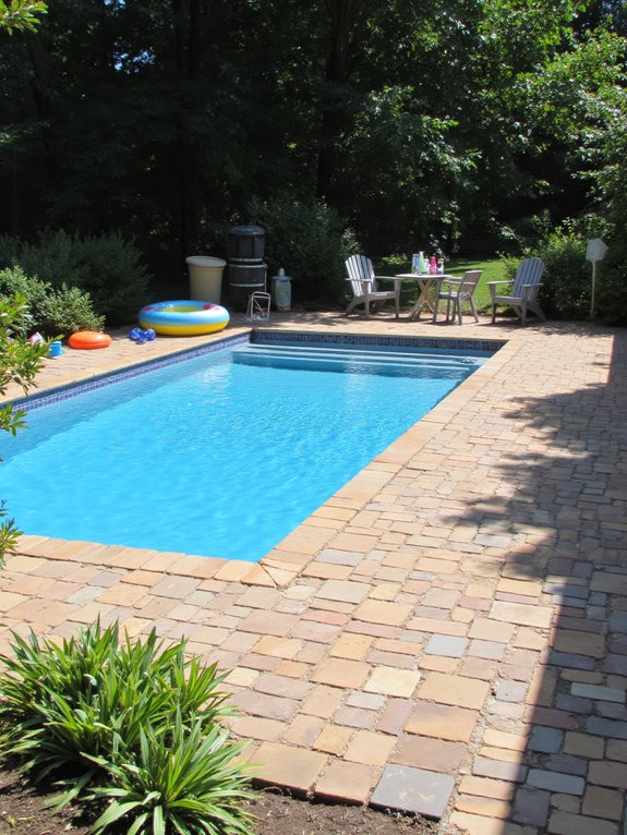 25 Smart Backyard Pool Ideas With a Paver Deck That Last kid friendly pool area design