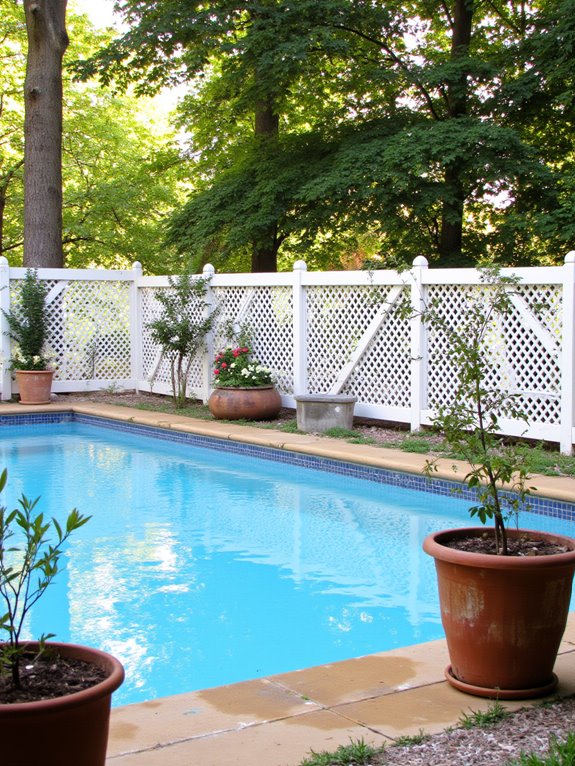 23 Stylish Semi Inground Pool Fence Ideas That Feel Light light airy elegant fencing