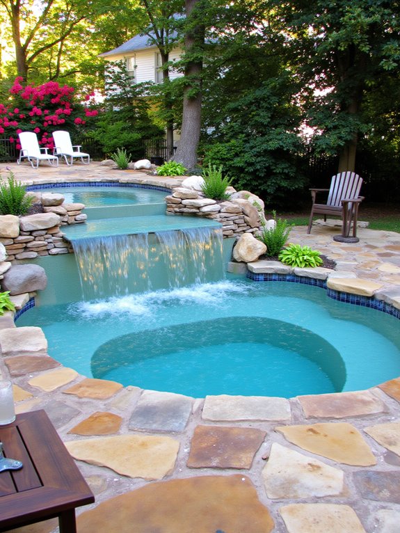 22 Fresh Raised Pool Ideas That Add Visual Interest multi level pool design elegance