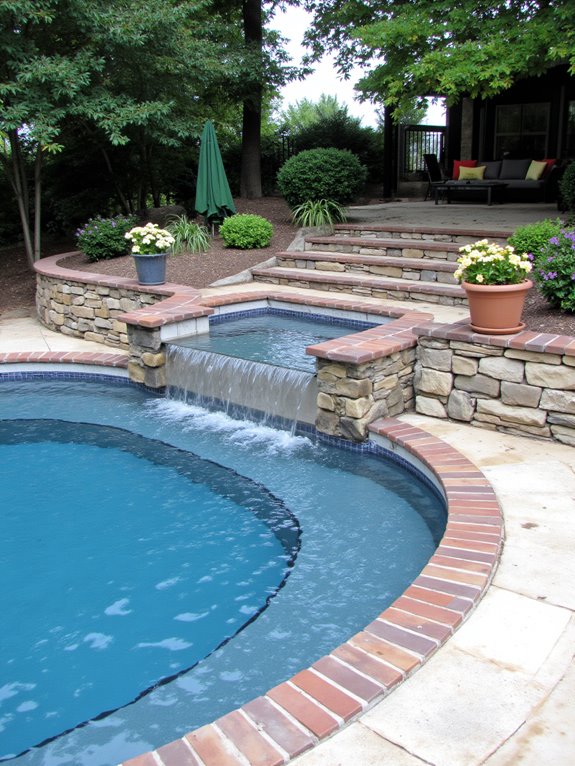 25 Creative Semi Inground Pool Installation Ideas to Plan Ahead multi level pool experience design