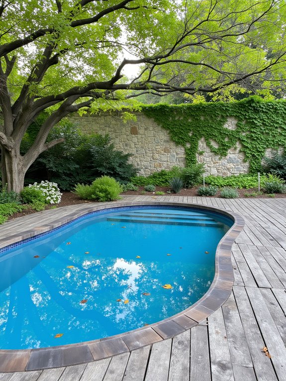 19 Simple Oval Semi Inground Pool Ideas That Feel Balanced natural elements for tranquility