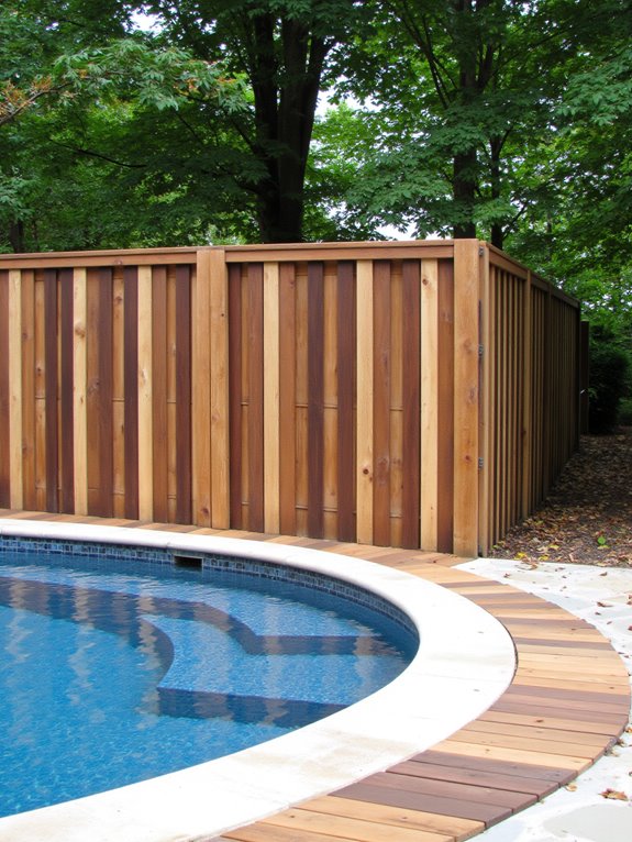 23 Stylish Semi Inground Pool Fence Ideas That Feel Light natural safety and style