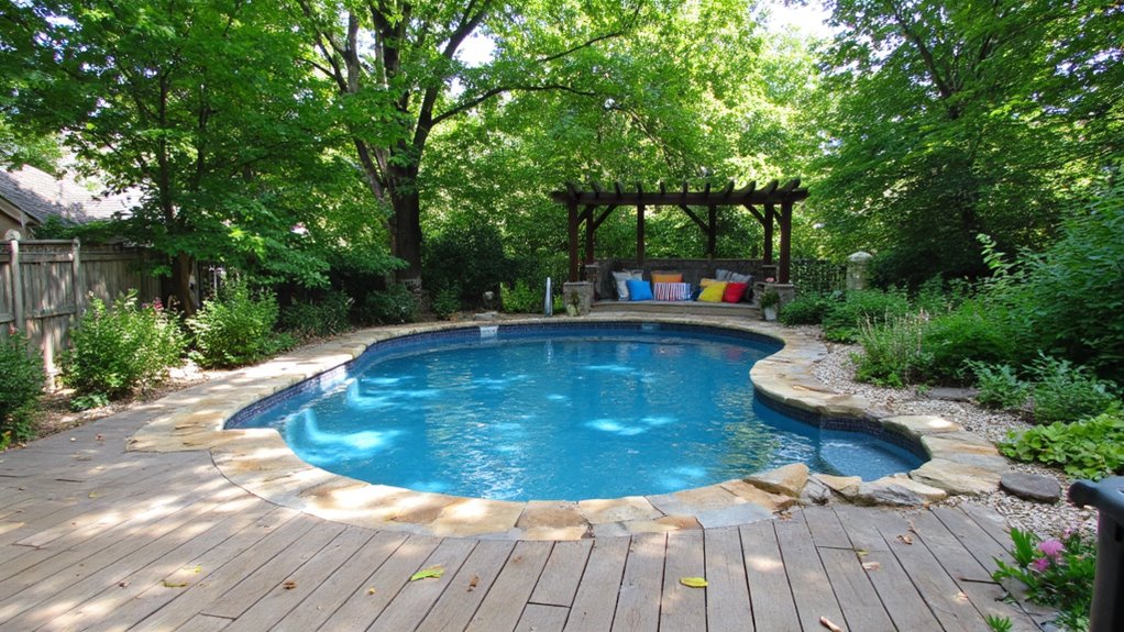 20 Inspiring Semi Inground Pool Landscaping Ideas For A Natural Feel ...