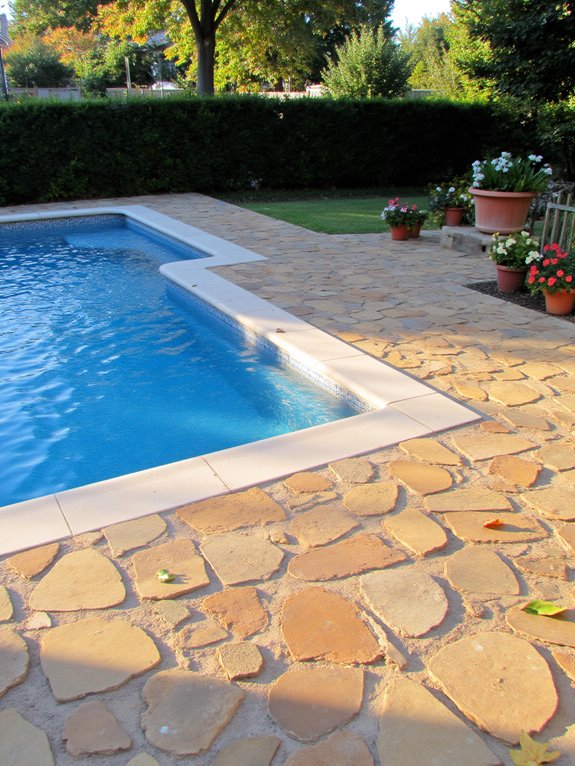 25 Smart Backyard Pool Ideas With a Paver Deck That Last non slip textured pavers safety