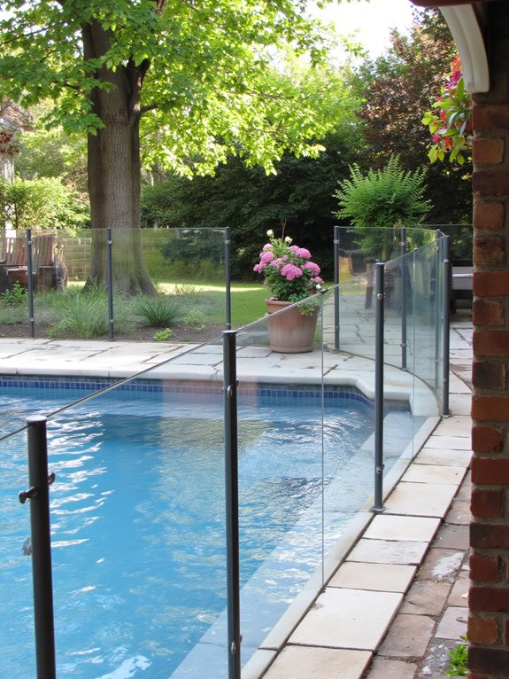 23 Stylish Semi Inground Pool Fence Ideas That Feel Light open safe backyard oasis