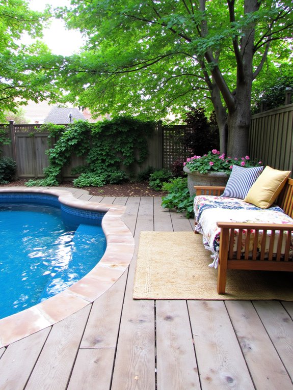 24 Dreamy Semi Inground Pool Backyard Ideas That Feel Like a Retreat poolside comfort and style