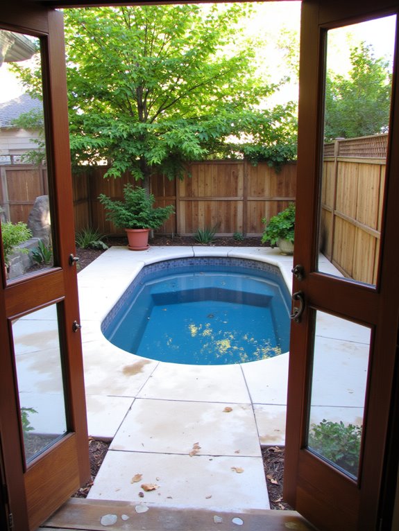 22 Clever Small Semi Inground Pool Ideas for Compact Yards private oasis with fencing