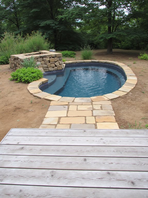 20 Practical Semi Inground Pool Ideas on a Slope That Actually Work semi inground pool installation costs