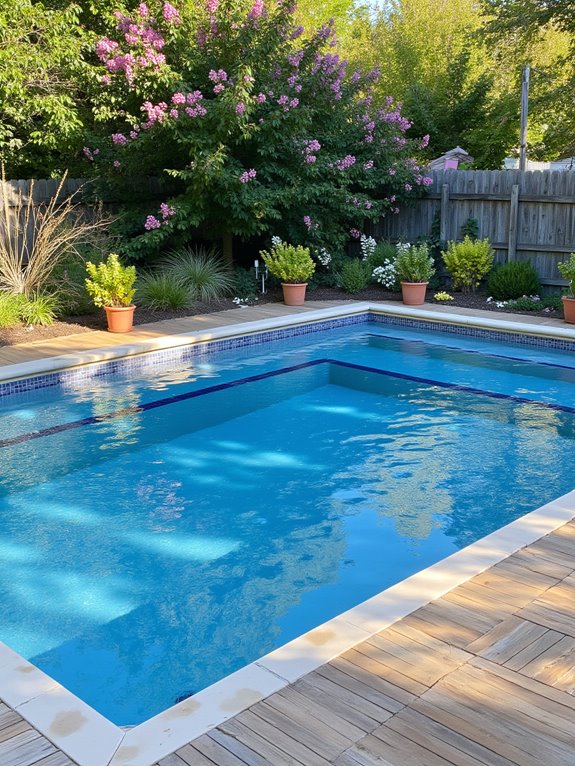 25 Beautiful Backyard Semi Inground Pool Designs You Will Love sleek geometric pool designs