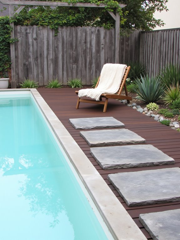 18 Inviting Sunken Above Ground Pool Ideas That Blend In sleek geometric pool designs