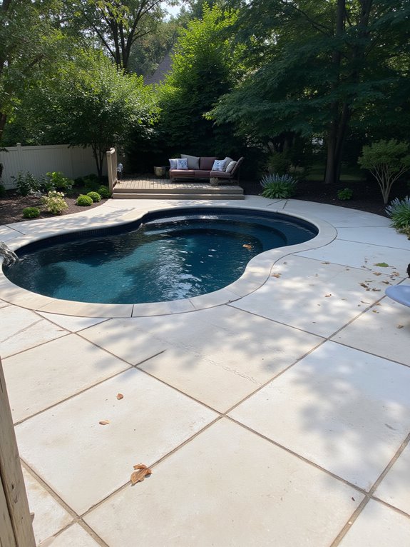 25 Cozy Semi Inground Pool Ideas With Pavers for Warm Texture sleek modern pool designs