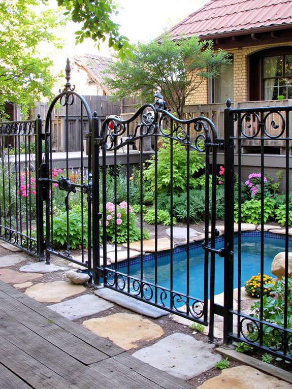18 Inspiring Small Inground Pool Ideas for a Relaxed Backyard stylish and safe pool fencing
