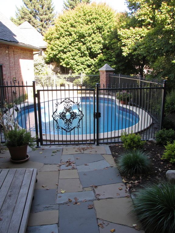 23 Stylish Semi Inground Pool Fence Ideas That Feel Light stylish durable pool fencing