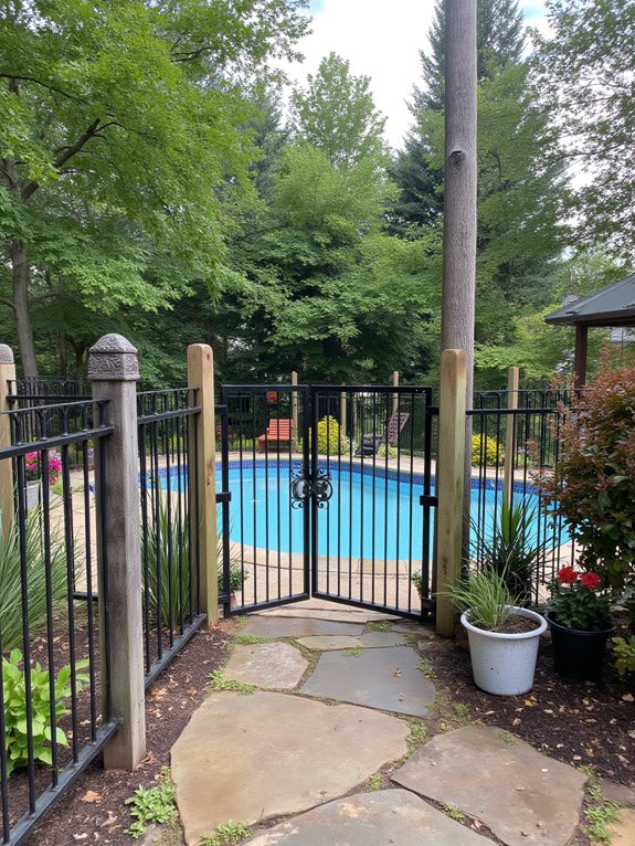 25 Creative Semi Inground Pool Installation Ideas to Plan Ahead stylish safety pool fencing