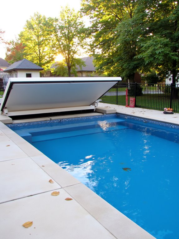 23 Stylish Semi Inground Pool Fence Ideas That Feel Light stylish safety with retractable covers