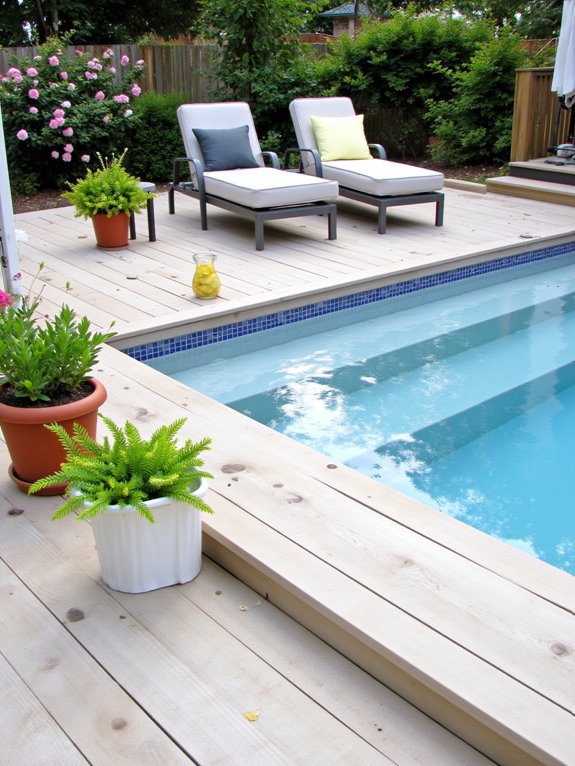 18 Inspiring Small Inground Pool Ideas for a Relaxed Backyard stylish small pool decks