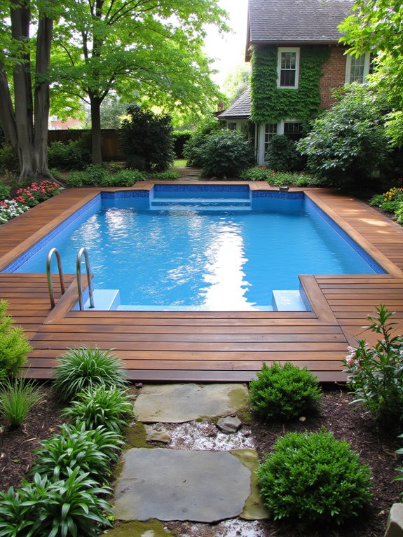 18 Inviting Sunken Above Ground Pool Ideas That Blend In sunken pool design benefits