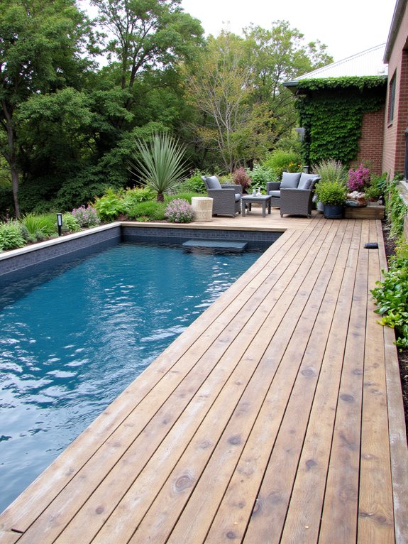 20 Modern Half Inground Pool Ideas With a Deck That Feel Built In sustainable half inground pools