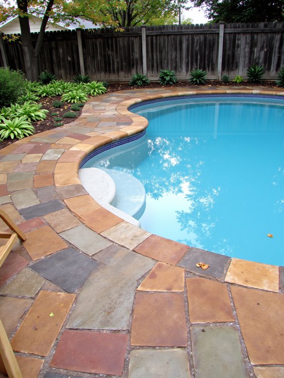 25 Smart Backyard Pool Ideas With a Paver Deck That Last sustainable non slip pool pavers