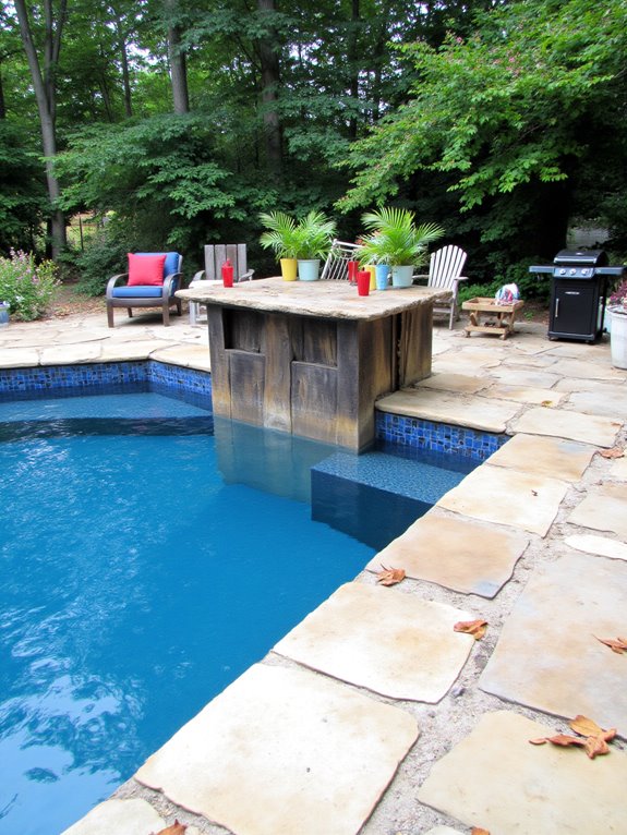 18 Practical Partial Inground Pool Ideas That Work Anywhere swim up bar fun experience