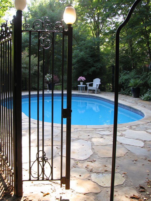 23 Stylish Semi Inground Pool Fence Ideas That Feel Light timeless elegance durable design