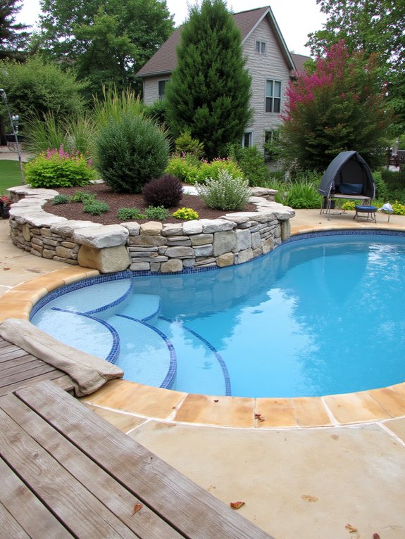 20 Practical Semi Inground Pool Ideas on a Slope That Actually Work versatile semi inground pool option