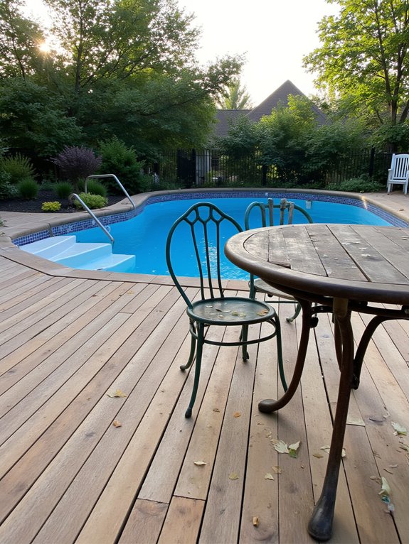 21 Beautiful Inground Pool Deck Ideas For Relaxed Summer Days affordable eco friendly decking option