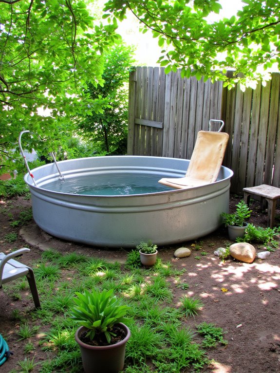 16 Budget Friendly Stock Tank Pool Ideas For Wallet Smart Fun affordable rustic summer oasis