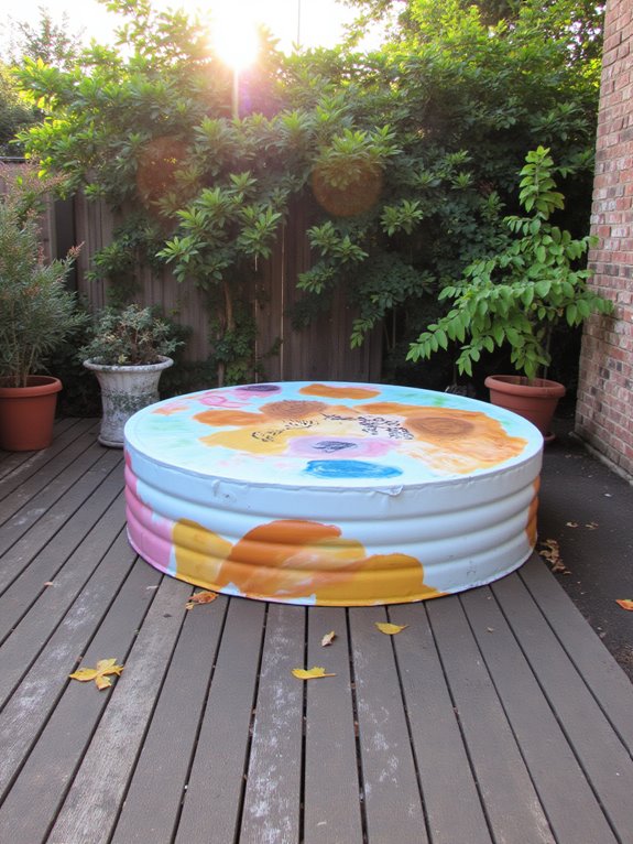18 Chic Stock Tank Pool Cover Ideas For A Clean Setup artistic pool cover designs