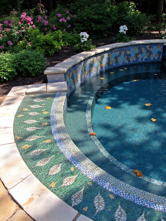 21 Inspiring Inground Pool Ideas Backyards Will Love artistic pool tiling masterpieces