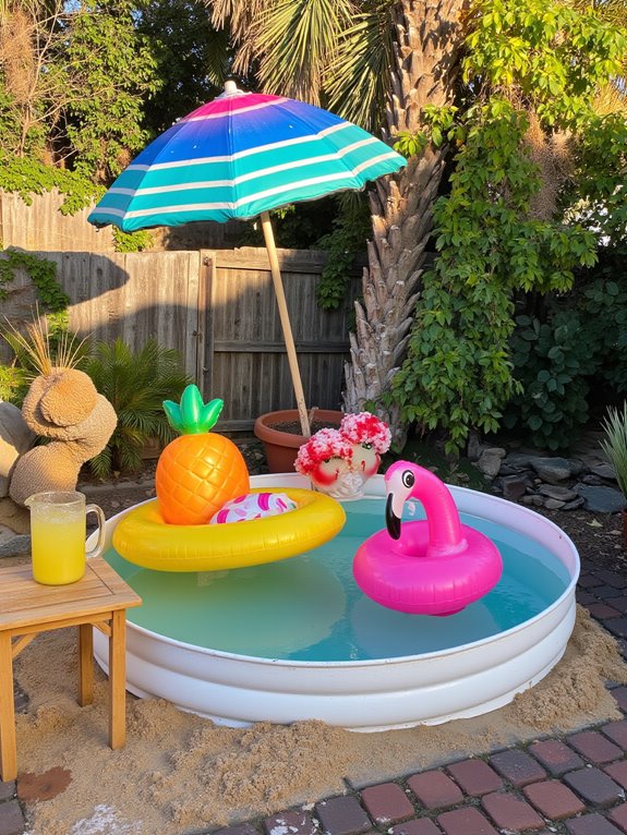 19 Creative Backyard Stock Tank Pool Ideas You Will Want To Try Soon backyard beach escape vibes