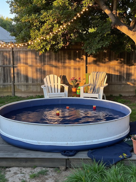 16 Budget Friendly Stock Tank Pool Ideas For Wallet Smart Fun budget friendly night swim lighting