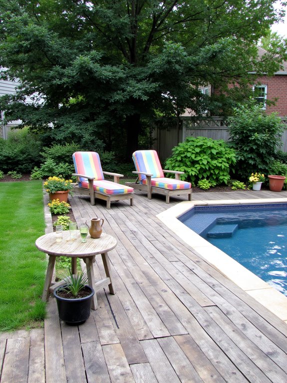 21 Beautiful Inground Pool Deck Ideas For Relaxed Summer Days budget friendly pool deck options