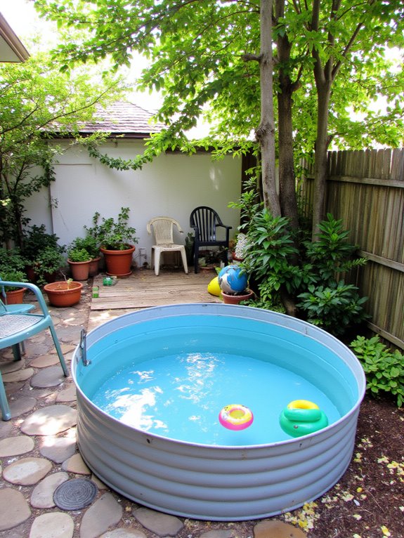 19 Trendy Plastic Stock Tank Pool Ideas For A Modern Twist budget friendly pool enhancements
