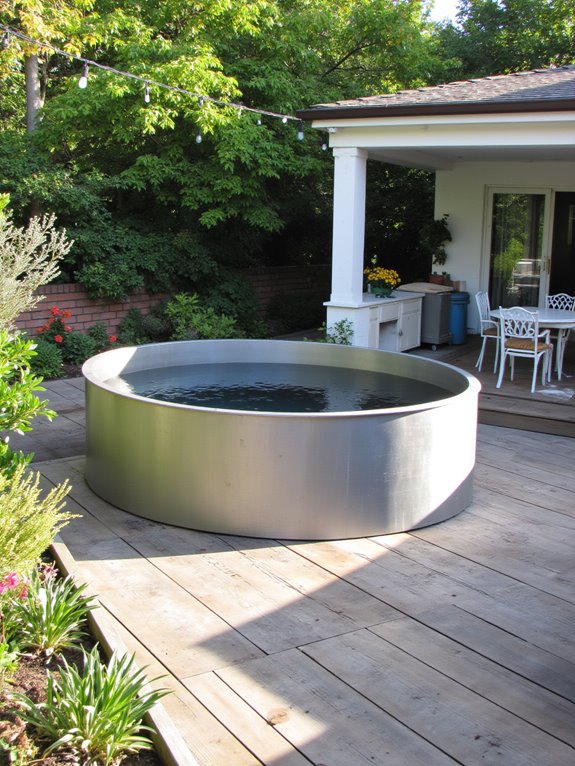 20 Modern Stock Tank Pool Designs For A Fresh Outdoor Upgrade budget friendly rustic pool option