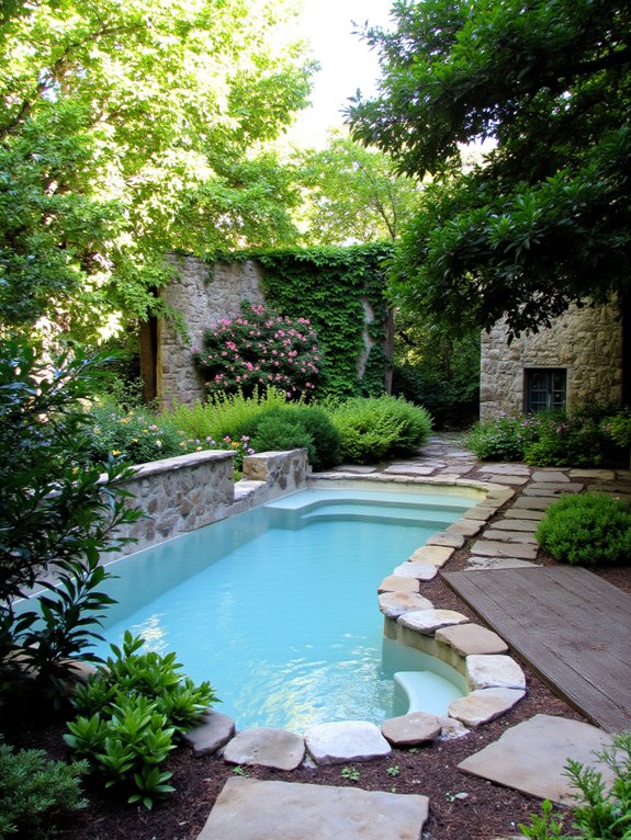 20 Smart Inground Pool Ideas For Small Yards cohesive pool garden design