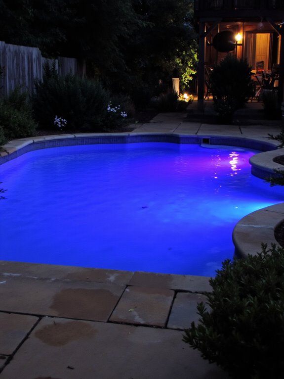 21 Inspiring Inground Pool Ideas Backyards Will Love colorful led pool lighting