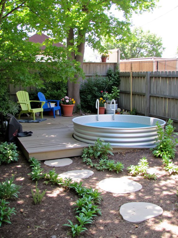 19 Creative Backyard Stock Tank Pool Ideas You Will Want To Try Soon compact oasis for relaxation
