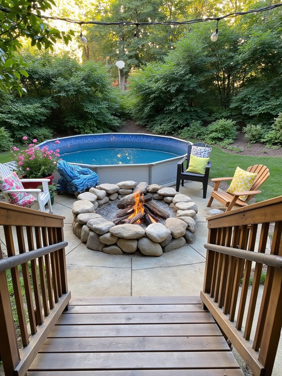 21 Unique Mini Stock Tank Pool Ideas Packed With Personality cozy fire pit gatherings