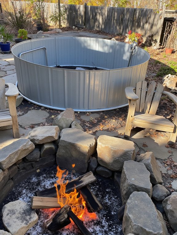19 Creative Backyard Stock Tank Pool Ideas You Will Want To Try Soon cozy fire pit gatherings