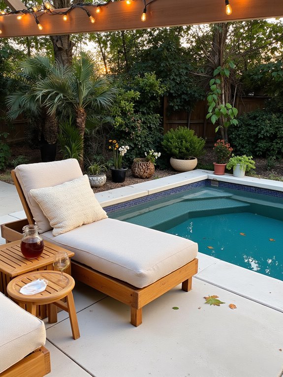22 Trendy Outdoor Patio Pool Ideas For Endless Summer Days cozy outdoor lounge setup