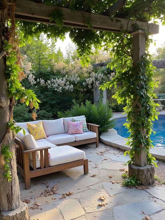 22 Gorgeous Inground Pool Landscaping That Transforms Any Yard cozy outdoor relaxation space