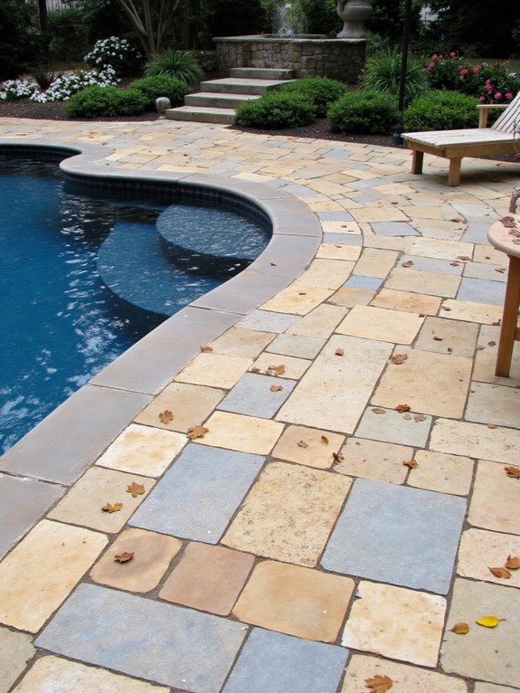 24 Polished Inground Pool Deck Ideas With Pavers For A Finished Look cozy pool deck paver ideas