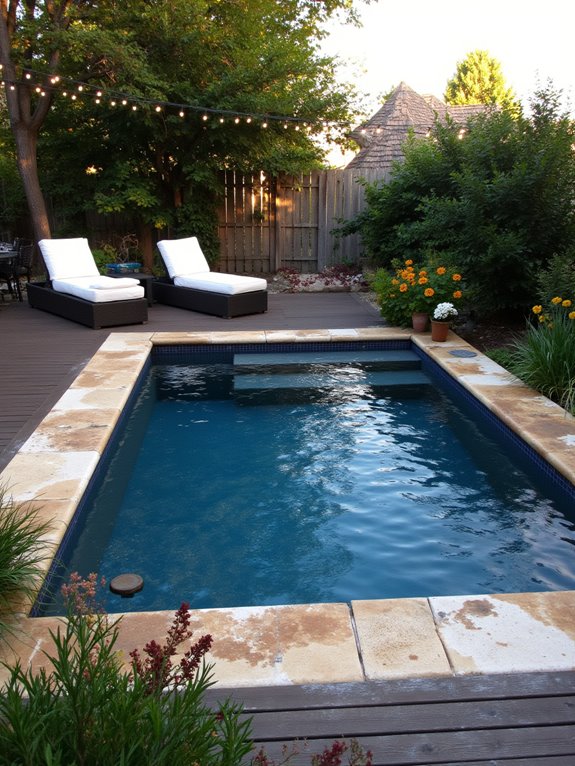 20 Smart Inground Pool Ideas For Small Yards cozy poolside lighting ambiance