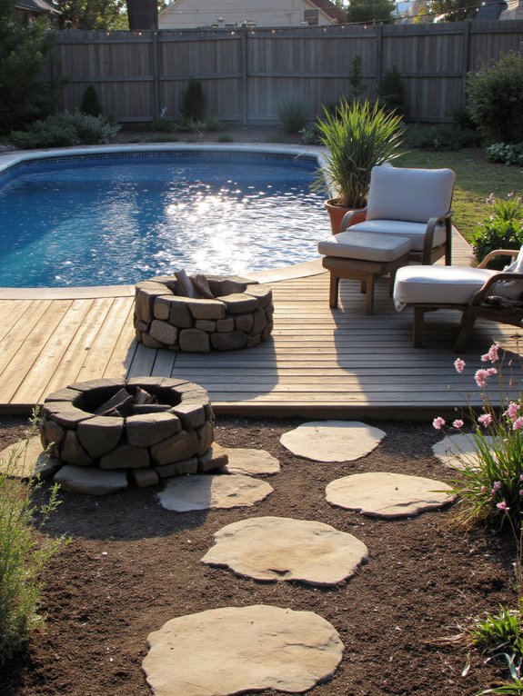 20 Cool Inground Pool Ideas For A Relaxed Backyard Atmosphere cozy poolside lounge setup