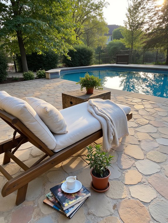 25 Impressive Inground Pool Patio Ideas That Upgrade Your Space cozy reading spots created